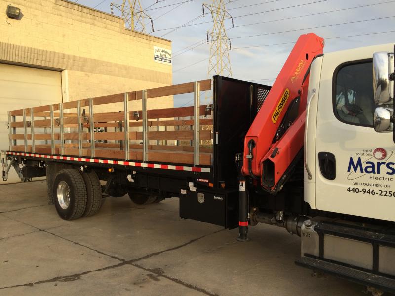 26' Platform With Galvanized Liftgate, Hardwood Racks, and Crane